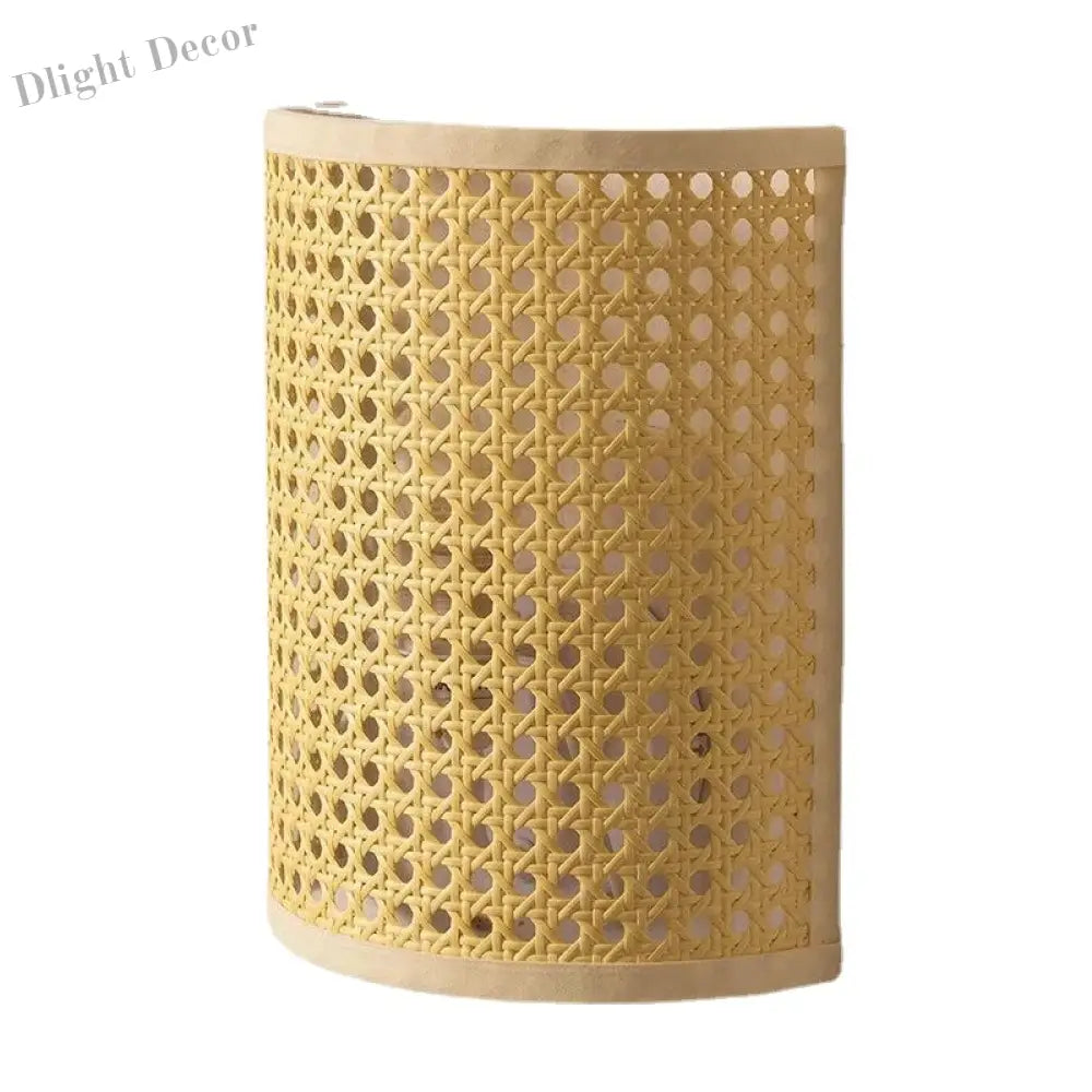 Southeast Asian Rattan Wall Lamp - Artistic Led Lighting For Living Rooms Bedrooms And Corridors