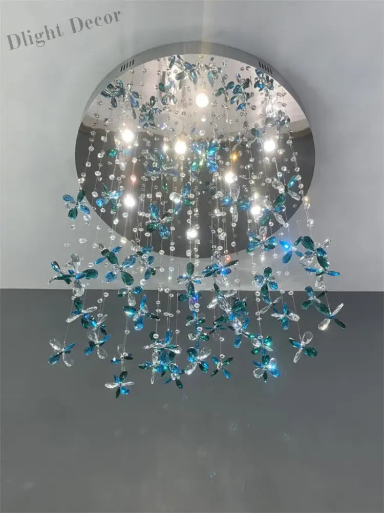 Spiral Design Modern Crystal Chandelier - Elegance For Staircase Lighting Living Room Hotel Lobby