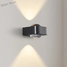 Square Copper Bedroom Wall Lamp - Modern High - End Luxury Led Light For Living Room Double Head