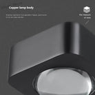 Square Copper Bedroom Wall Lamp - Modern High - End Luxury Led Light For Living Room Double Head