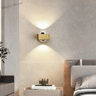 Square Copper Bedroom Wall Lamp - Modern High - End Luxury Led Light For Living Room Double Head