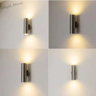 Stainless Steel Shiny Led Wall Lamp - Elegant Outdoor Lighting For Bedrooms Gardens And Porches