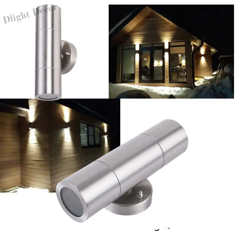 Stainless Steel Shiny Led Wall Lamp - Elegant Outdoor Lighting For Bedrooms Gardens And Porches