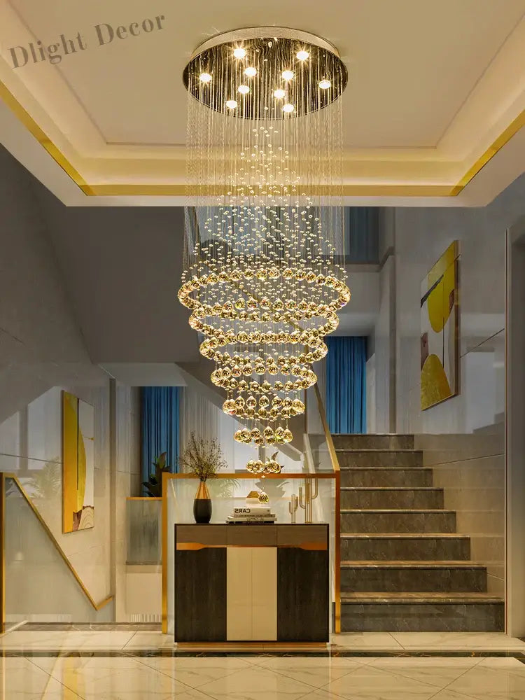 Starry Crystal Loft Chandelier - High - Quality Pendant Light For Elegant Spaces Chandelier