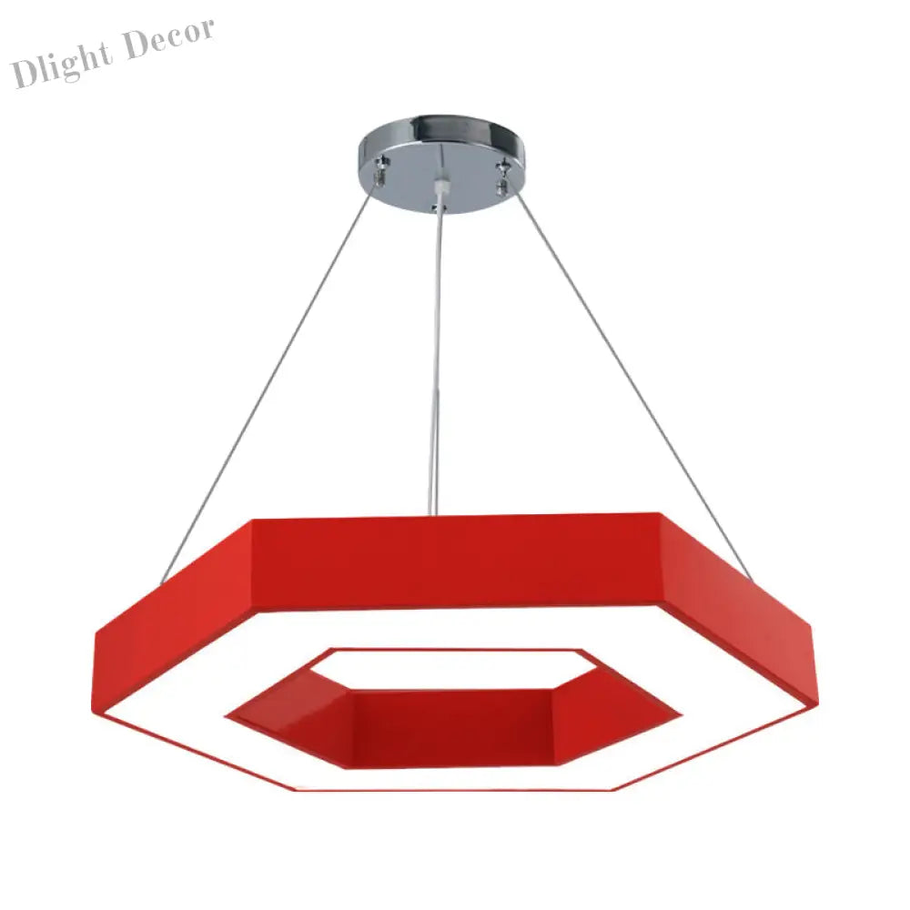 Stella’s Contemporary Led Honeycomb Pendant Light - Vibrant Green/Blue/Red In White/Warm/Natural