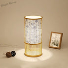 Style Bamboo Weaving Table Lamp - Creative Rattan Bedside Lighting