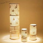 Style Bamboo Weaving Table Lamp - Creative Rattan Bedside Lighting