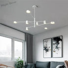 Swivel Led Chandelier - Versatile For Living Dining Office Sleek Black Pendant Light Modern Home