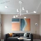 Swivel Led Chandelier - Versatile For Living Dining Office Sleek Black Pendant Light Modern Home