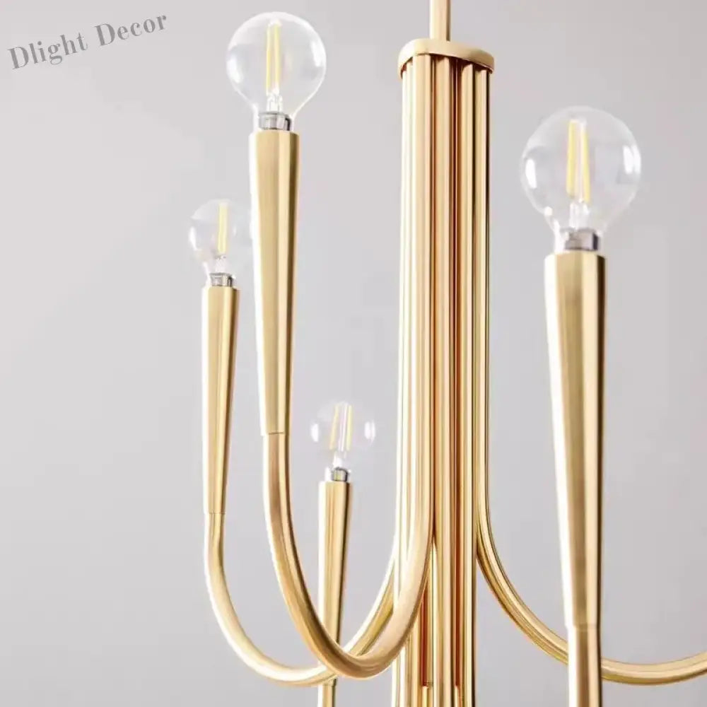 Swoop Arm Chandelier - Retro Elegance For Luxurious Living And Dining Spaces Ceiling Light