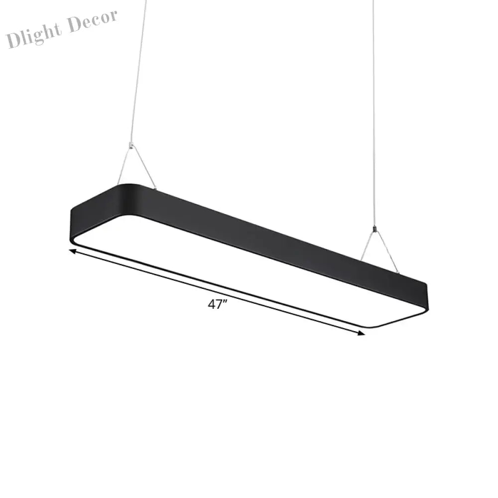 Teagan Linear Luminosity: Modern Black Led Pendant Light