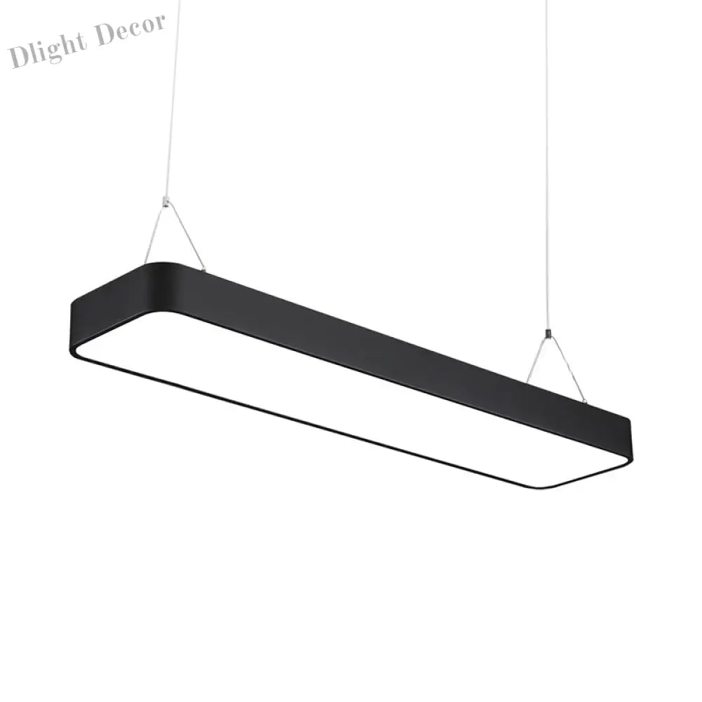 Teagan Linear Luminosity: Modern Black Led Pendant Light