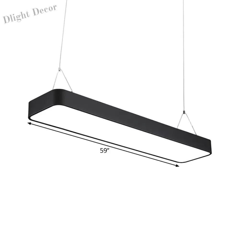 Teagan Linear Luminosity: Modern Black Led Pendant Light