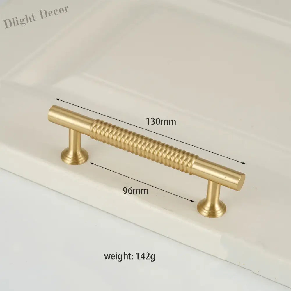Textured Brass Handles – Golden Cabinet Pulls and Wardrobe Bar Handles (50mm-300mm) TB9026-S130 Handles