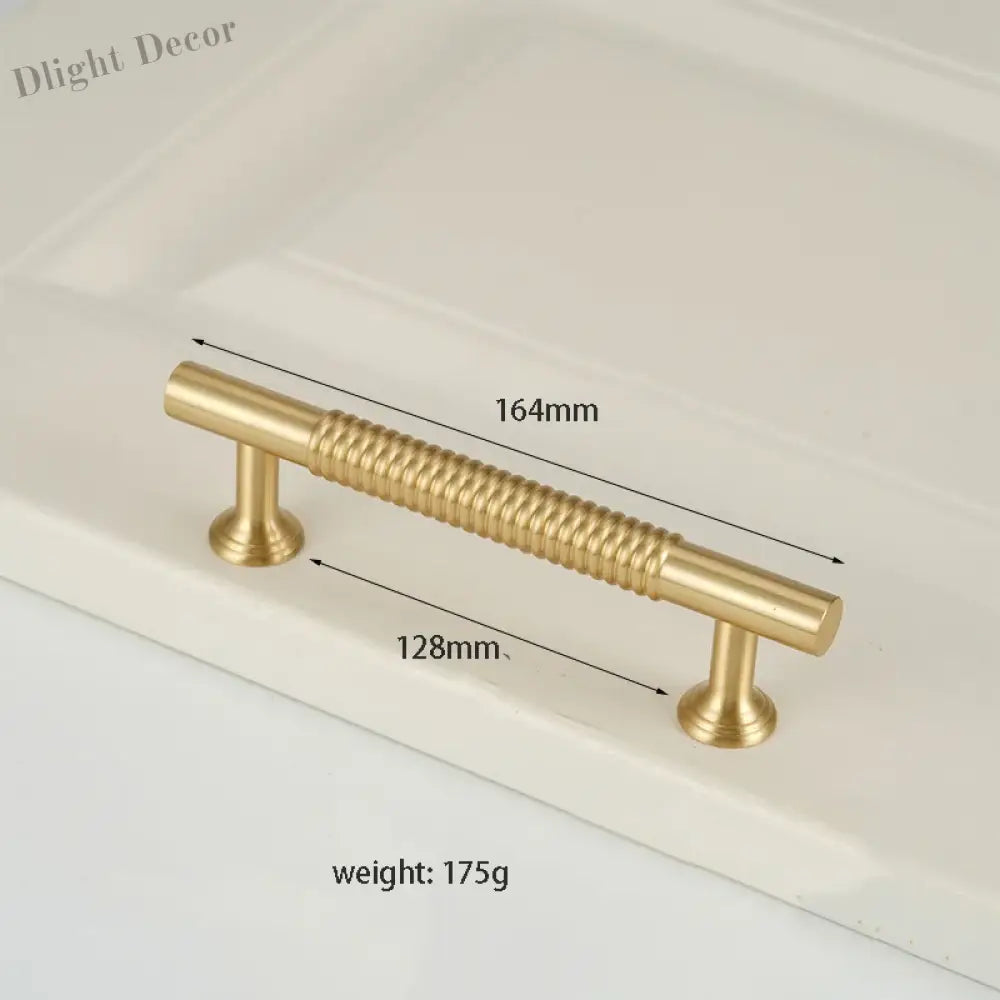 Textured Brass Handles – Golden Cabinet Pulls and Wardrobe Bar Handles (50mm-300mm) TB9026-S164 Handles
