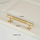 Textured Brass Handles – Golden Cabinet Pulls and Wardrobe Bar Handles (50mm-300mm) TB9026-S164 Handles