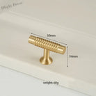 Textured Brass Handles – Golden Cabinet Pulls and Wardrobe Bar Handles (50mm-300mm) TB9026-T50 Handles