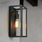 Timeless Elegance: Black Glass Rectangle Wall Sconce