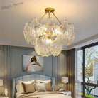 Timeless Postmodern Light Luxury Chandelier - Retro Wrought Iron And Crystal Design Perfect For