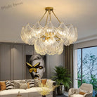 Timeless Postmodern Light Luxury Chandelier - Retro Wrought Iron And Crystal Design Perfect For