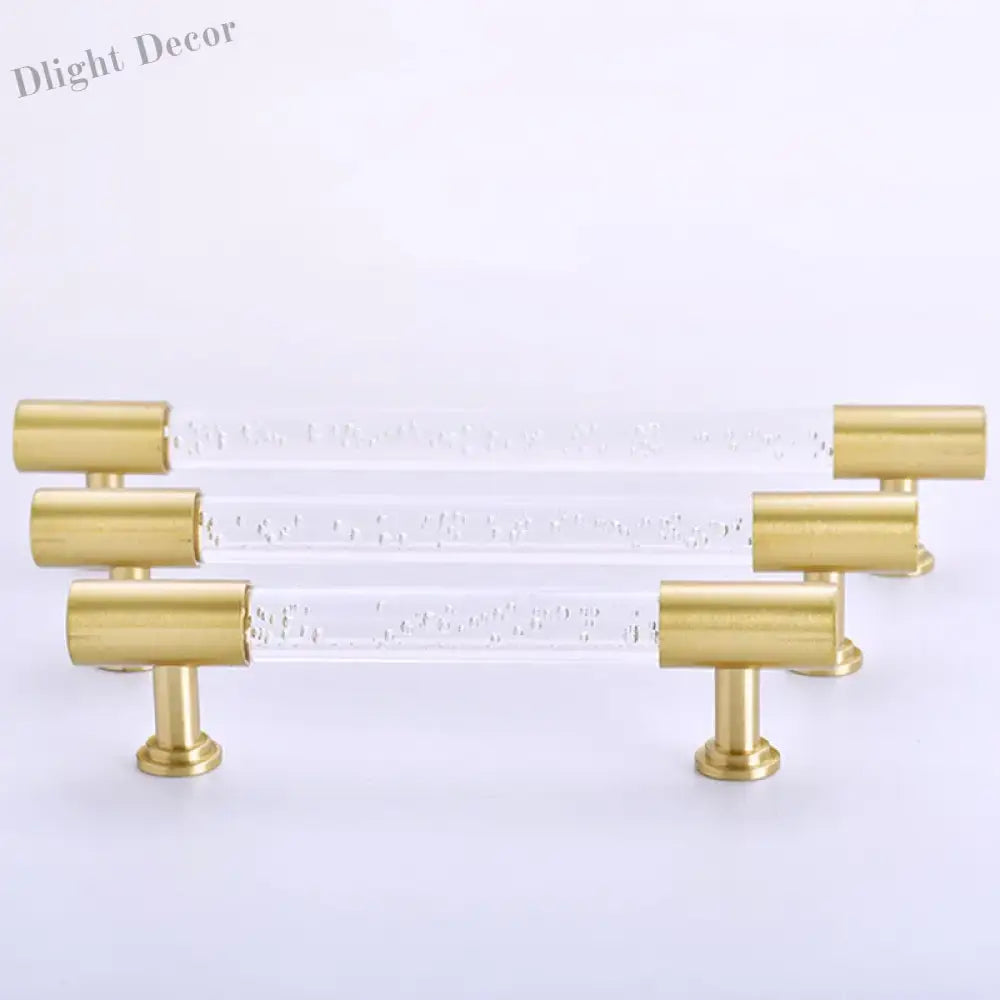 Transparent Acrylic Furniture Handles – Brass Cabinet Pulls and Wardrobe Knobs Handles
