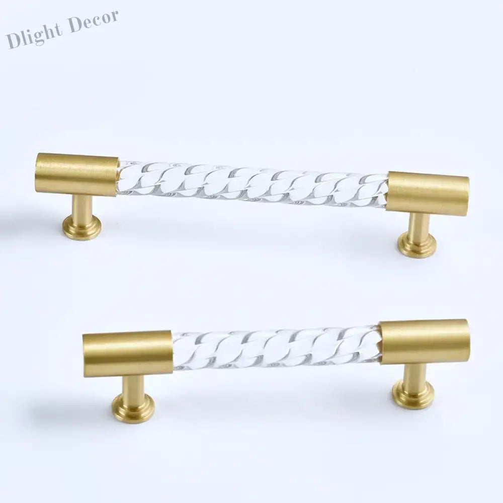 Transparent Acrylic Furniture Handles – Brass Cabinet Pulls and Wardrobe Knobs Handles