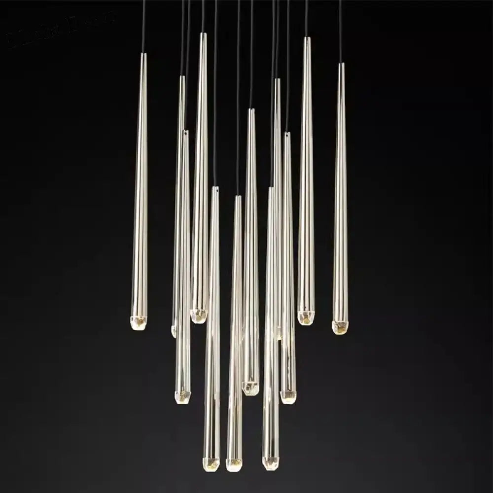 Trendy American Classic Crystal Chrome Chandelier - Led Hanging Lamp Pendant Lights