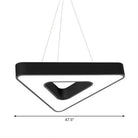 Triangular Led Gym Chandelier - Contemporary Acrylic Suspension Light In Black Multi - Size Energy