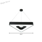 Triangular Led Gym Chandelier - Contemporary Acrylic Suspension Light In Black Multi - Size Energy