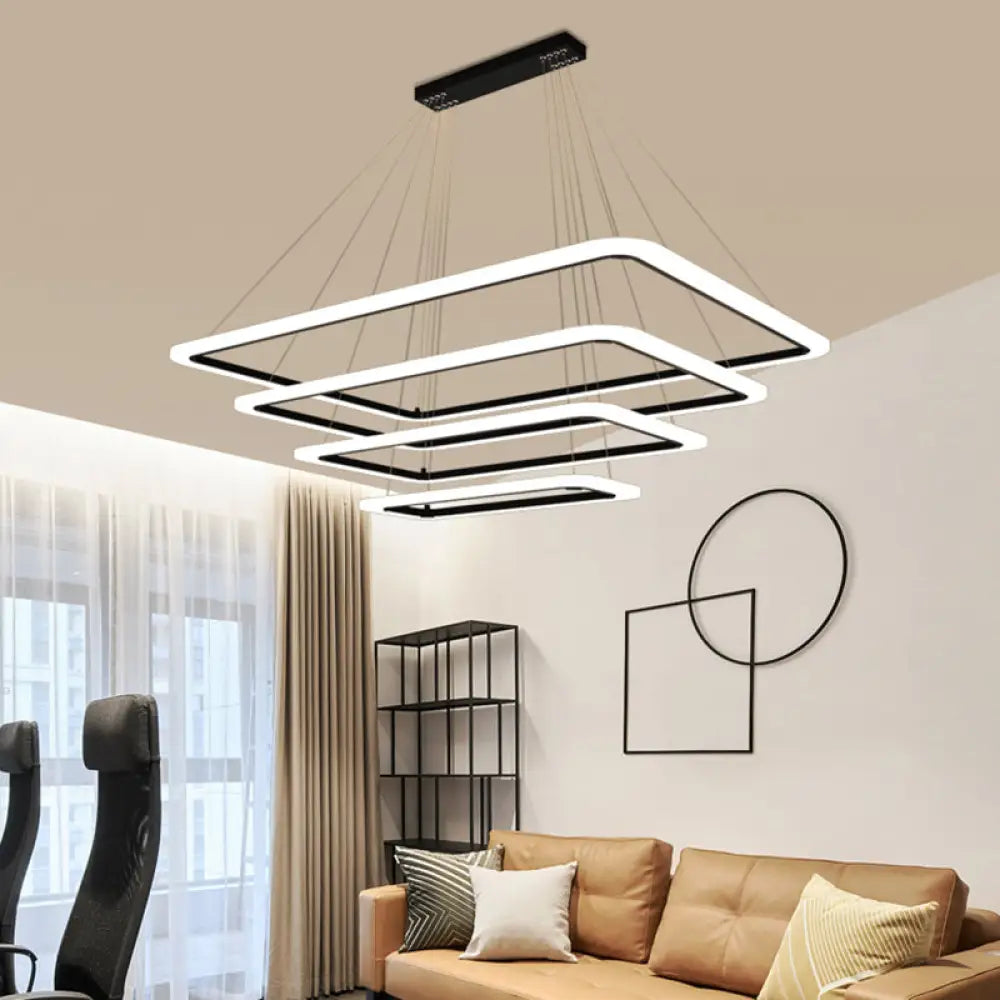 Unveiling Nordic Splendor: The Cascading Eclipse Pendant Chandelier Black