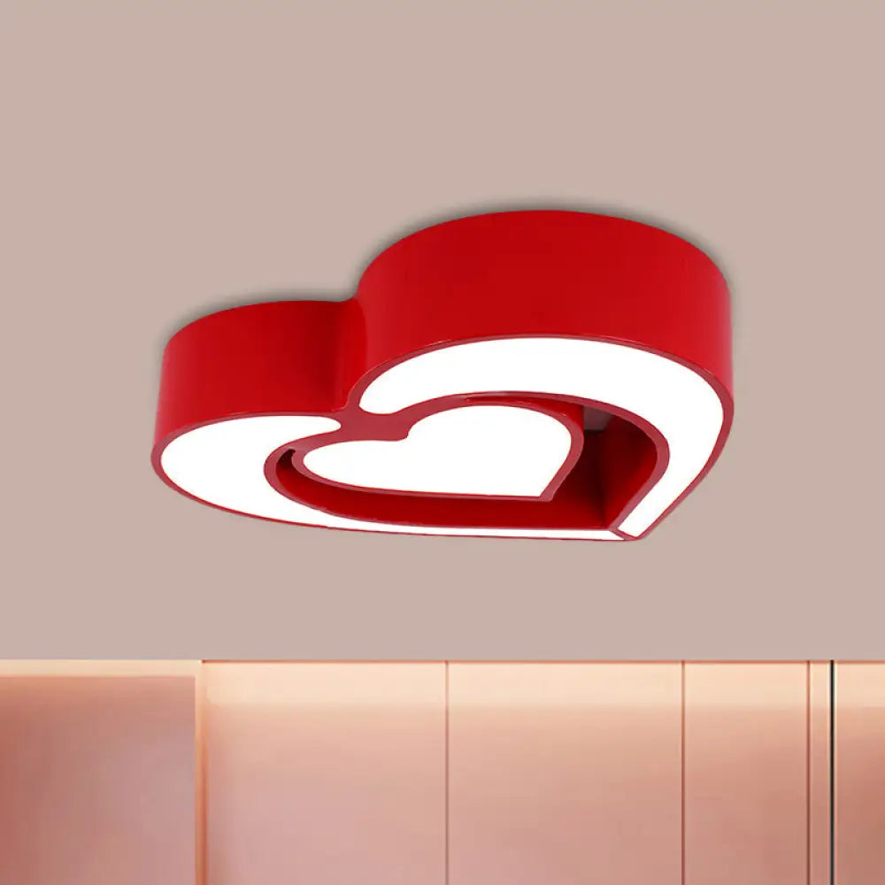 Valentina Hearts For Dreamland: Rotating Led Ceiling Light Red