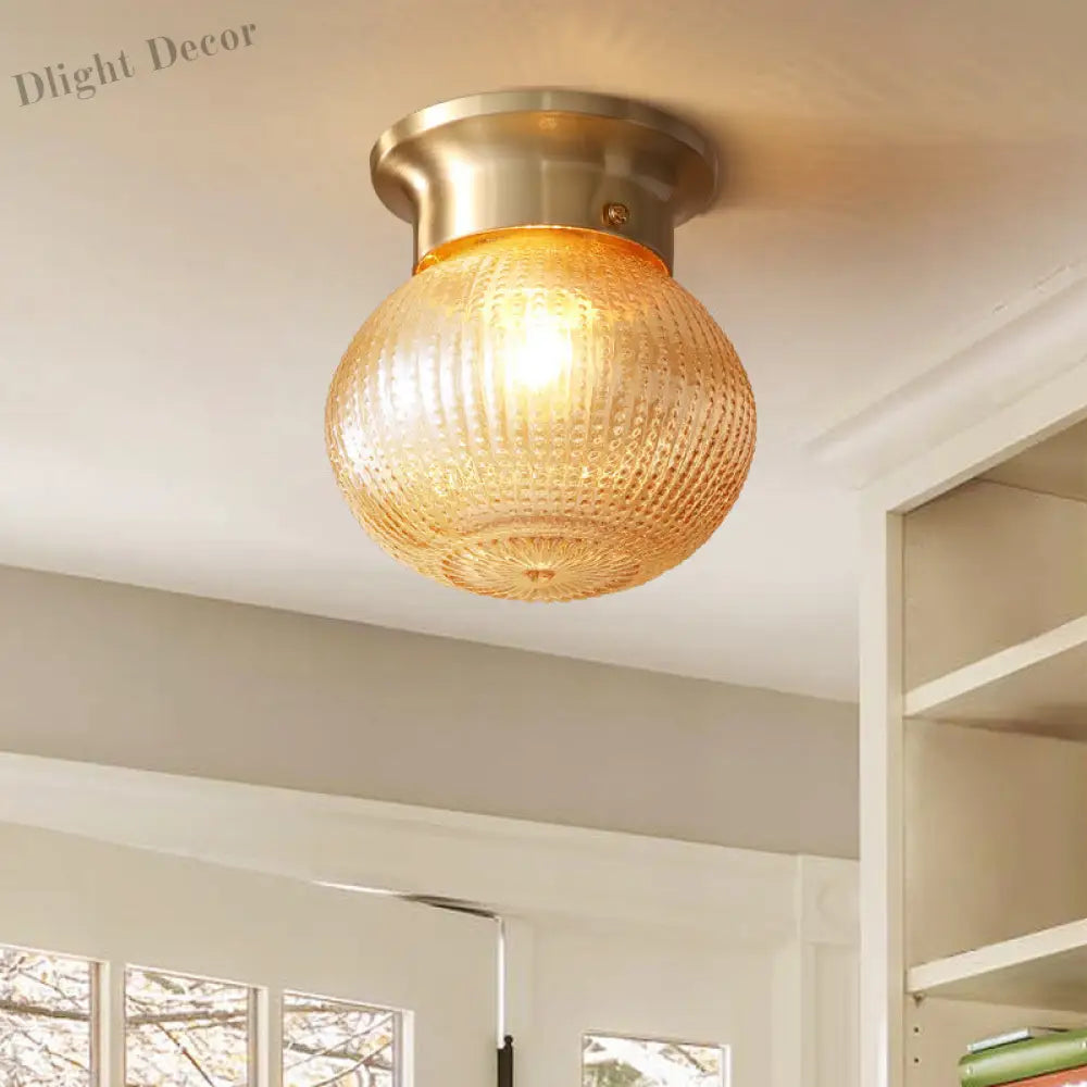 Valentina Modern Gold Flush Mount Ceiling Light