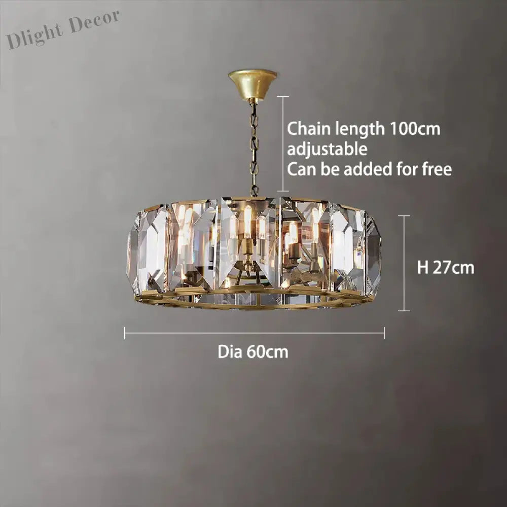 Versatile Dimmable Led Crystal Chandelier - Elegant Lighting Fixture In Gold Chrome And Black