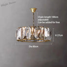 Versatile Dimmable Led Crystal Chandelier - Elegant Lighting Fixture In Gold Chrome And Black