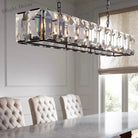 Versatile Dimmable Led Crystal Chandelier - Elegant Lighting Fixture In Gold Chrome And Black