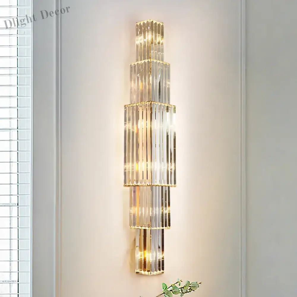 Victoria - Large Crystal Wall Light For Living Room Hall Bedroom Loft Indoor Home Hotel Villa