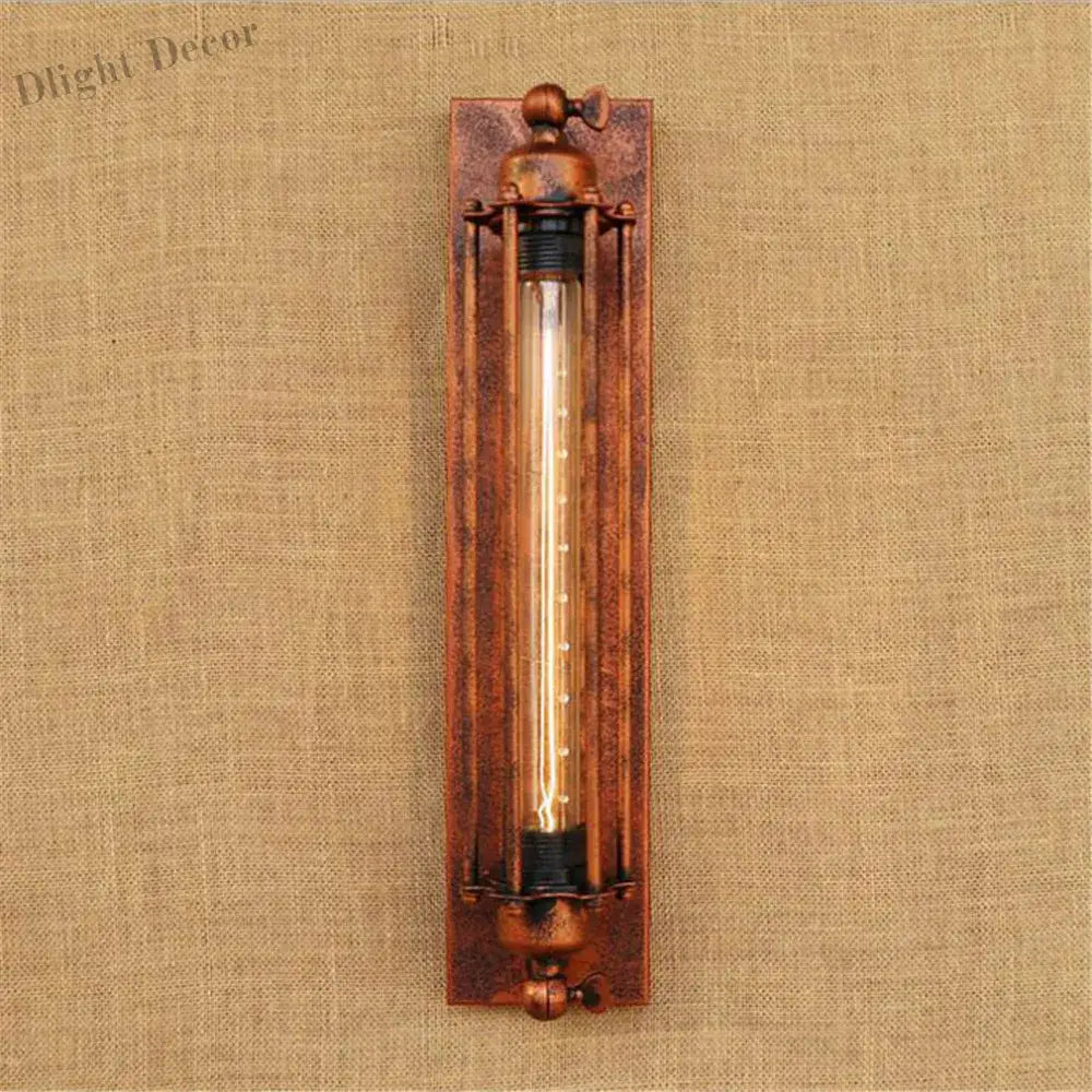 Vintage Black Rustic Wall Light With Edison Filament Bulb - Perfect For Stair Kitchen And Sconce