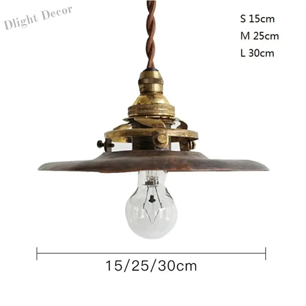 Vintage Brass Industrial Pendant Light - Perfect For Kitchen Dining Room Bar And Loft Decor Lights