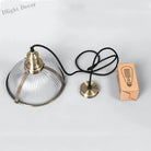 Vintage Glass Shade Hanging Lamp - Loft Luminaire Suspension Led Pendant For Dining Room And Office