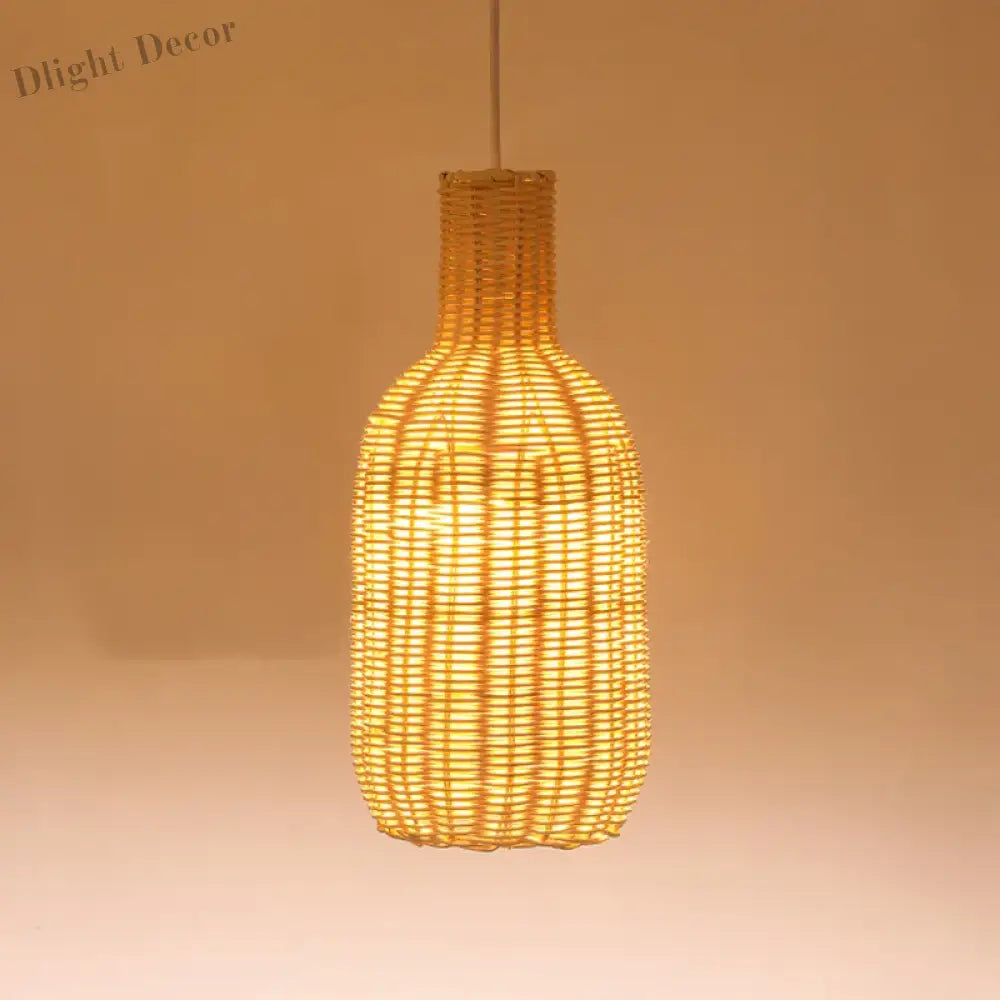 Vintage Handmade Rattan Pendant Light - Creative Lighting For Dining Rooms Cafes Restaurants And