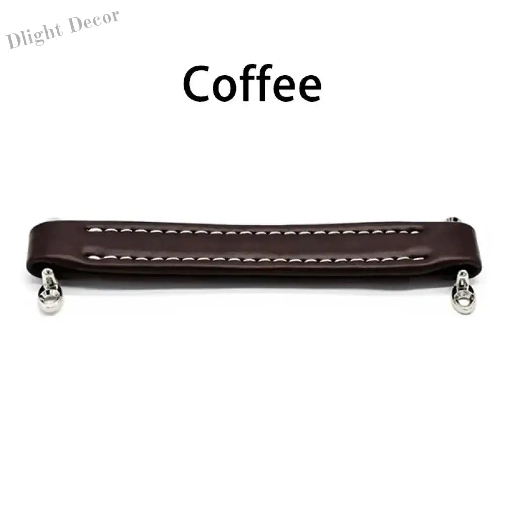 Vintage Leather Furniture Handle – Soft Suitcase-Style Drawer Pulls for Cabinets and Chests Coffee Handles