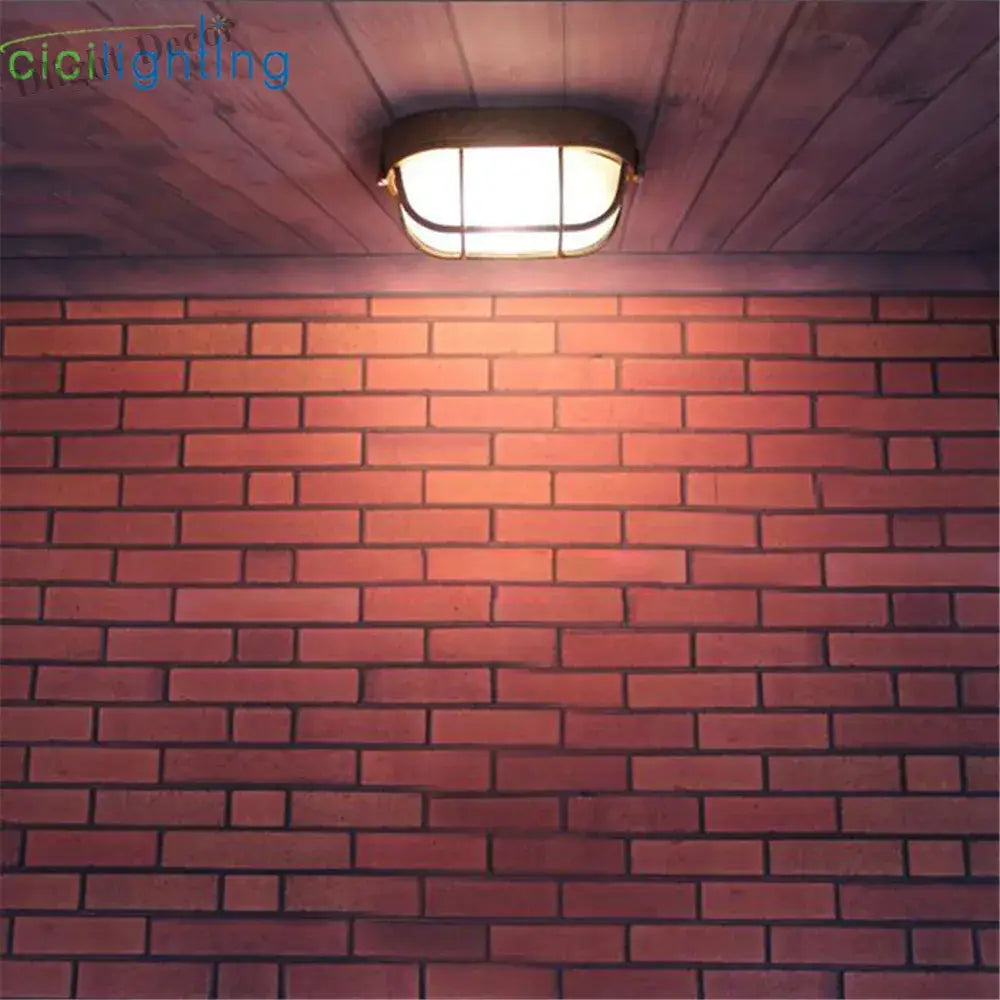 Vintage Waterproof E27 Outdoor Wall & Porch Lighting - Retro Moisture - Resistant Ceiling Lamp For