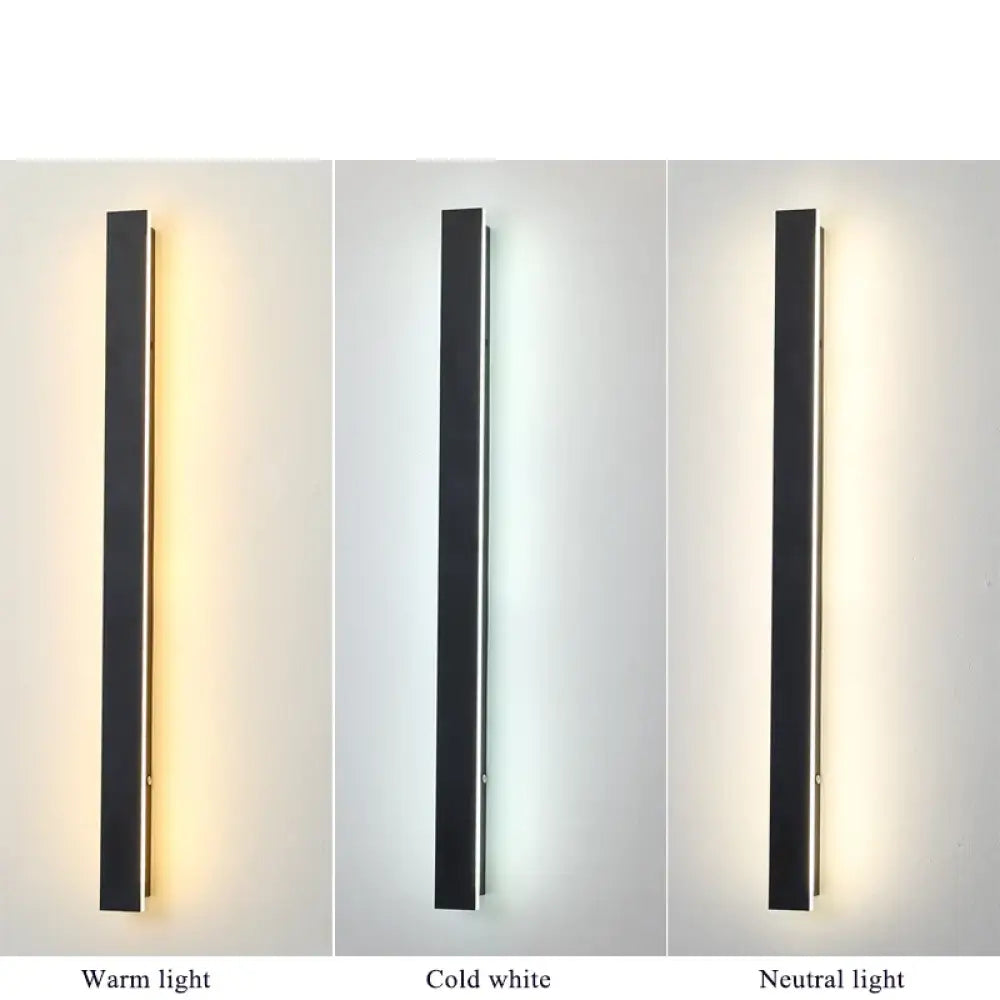 Waterproof Led Outdoor Wall Lamp - Long Strip Design Ip65 Garden Light With Exquisite Acrylic