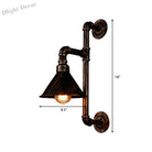 Watson - Rustic Industrial Wall Sconce With Dark Rust Finish (1 - Light)