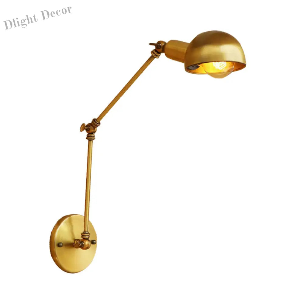 Watson’s Industrial Swing Arm: Brass Beauty For Focused Light (1 - Light Sconce)