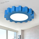 Whimsical Gears: Modern Led Ceiling Light For Kids