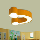 Whimsical Rainbow Led Ceiling Light For Kids Yellow / Warm