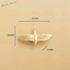 Wild Goose Brass Cabinet Handles - Nordic Copper Drawer Pulls for Wardrobes and Kitchen Cupboards Wild goose S Handles