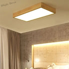 Wood Modern Minimalist Led Ceiling Lamp - Perfect For Bedroom Living Room Dining Kitchen And Study