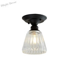 Ximena Industrial Wavy Glass Semi - Flush Mount Light